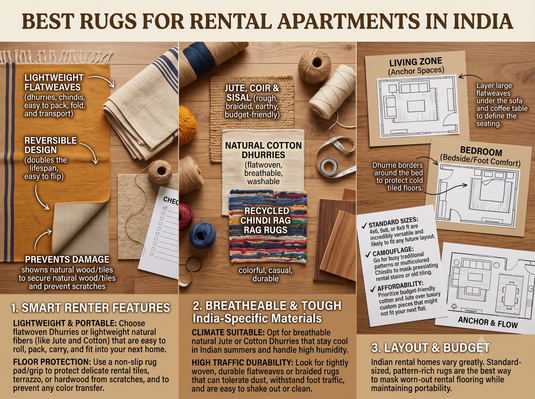 Best Rug Ideas for Rental Apartments in India