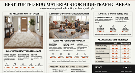 Best Tufted Rug Materials for High-Traffic Areas