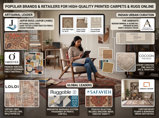 Popular Brands and Retailers for High-Quality Printed Carpets and Rugs Online