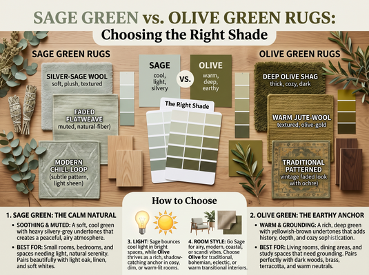 Sage Green vs Olive Green Rugs: Choosing the Right Shade