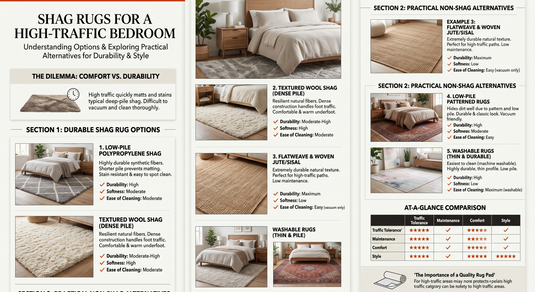 Shag Rugs for a High-Traffic Bedroom: Options and Practical Alternatives