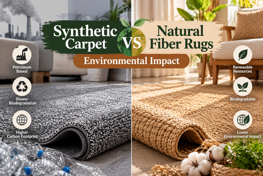 Help Me Think Through the Environmental Impact of Choosing a Synthetic Carpet Over a Natural Fiber Rug