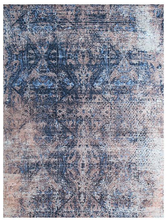 The Ambiente 1926_wsm Eggplant Baroque Transitional Hand Knotted Wool & Silk Rugs