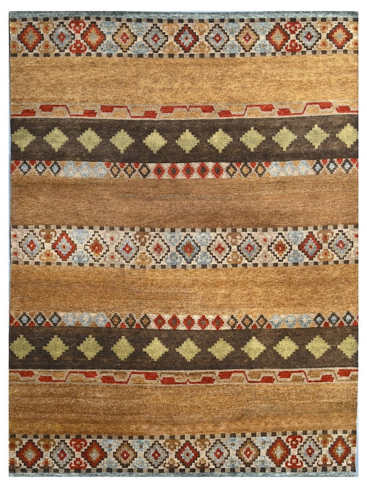 The Ambiente 696_multi Bamboo Silk Hand Knotted Rugs