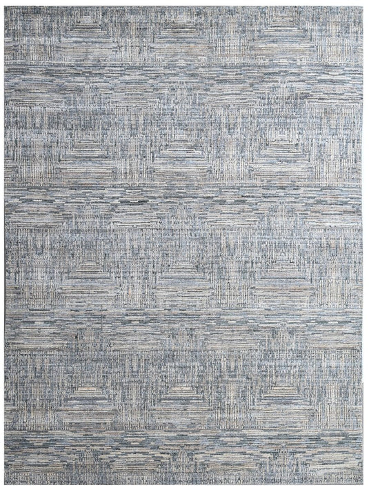 The Ambiente Atl_15 Grey Fuscia Bamboo Silk Hand Knotted Rugs