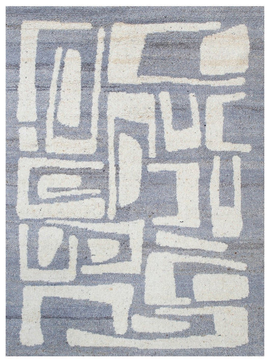 The Ambiente Du_35 Grey Bamboo Silk Hand Knotted Rugs