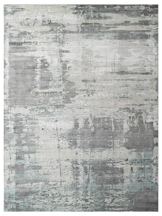 The Ambiente El_102 Seafoam Evelyn Modern Handloom Wool & Bamboo Silk Rugs