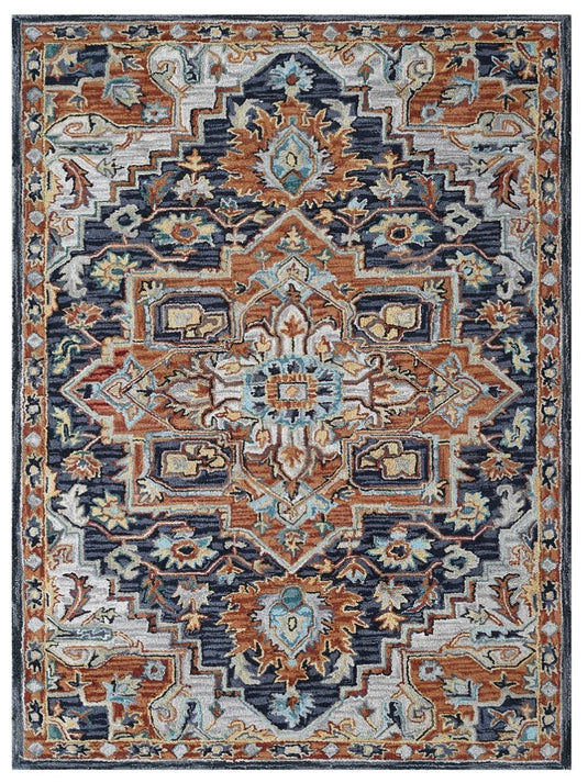 The Ambiente Hpt_20 Charcoal Bamboo Silk Hand Knotted Rugs