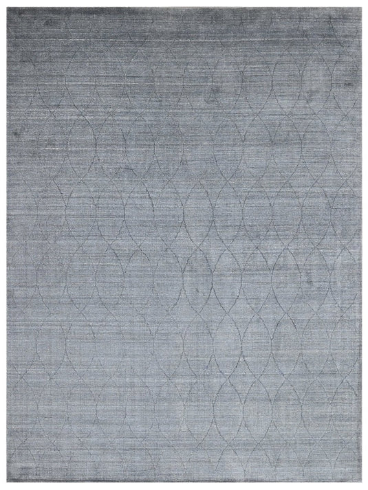 The Ambiente Abt_17 Rust Brown Bamboo Silk Hand Knotted Rugs