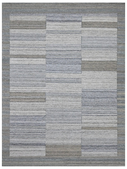 The Ambiente Nd_2 Charcoal Geometric Flat Weave Rugs