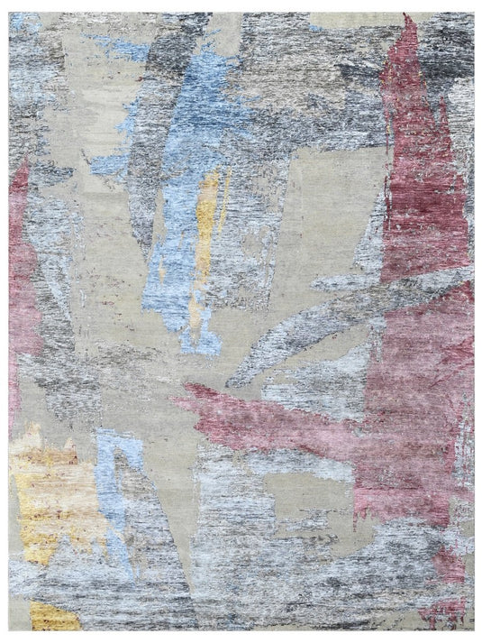 The Ambiente Rd_203 Multi Bamboo Silk Hand Knotted Rugs