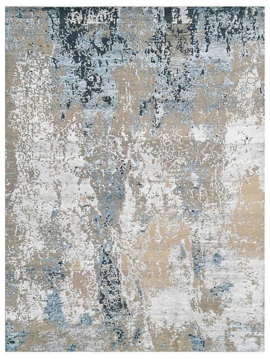 The Ambiente Rd_94 Blue Bamboo Silk Hand Knotted Rugs