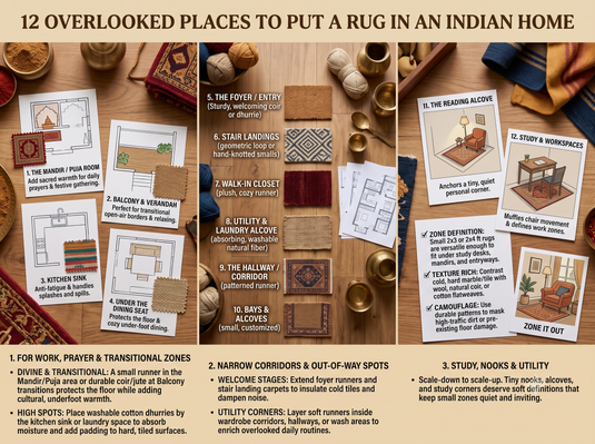 12 Overlooked Places to Put a Rug in an Indian Home