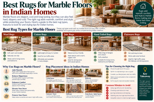 Best Rugs for Marble Floors in Indian Homes