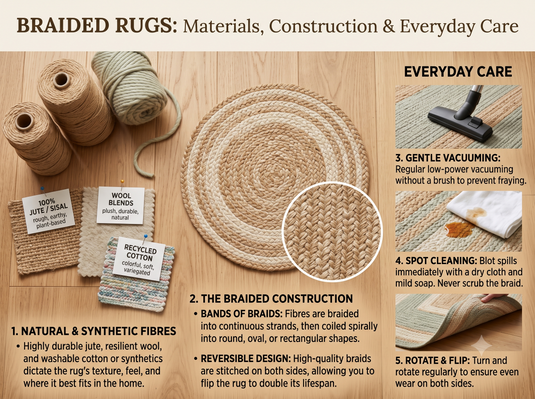 Braided Rugs: Materials, Construction and Everyday Care
