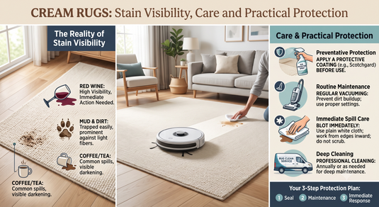 Cream Rugs: Stain Visibility, Care and Practical Protection