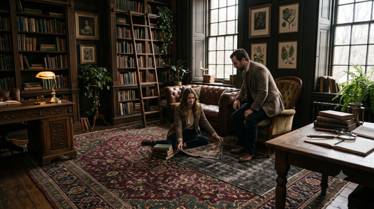 Dark Academia and Home Library Rugs: Colour, Texture and Layout