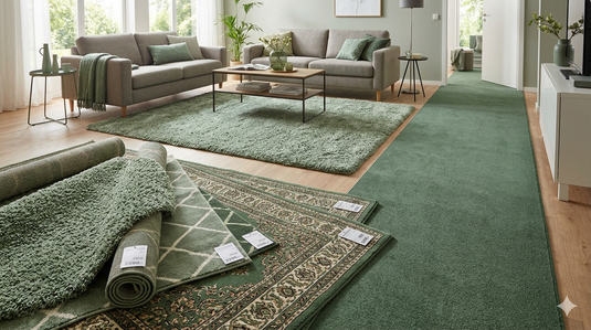 Best Place to Buy Green Rugs and Carpet for Living Room in India