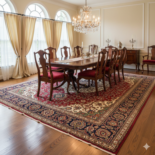 Best Place to Buy Hand Knotted Rugs and Carpet for Dining Room in India