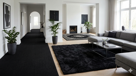 Best Place to Buy Black Rugs and Carpet for Indoor in India