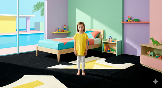 Best Place to Buy Black Rugs and Carpet for Kids Room in India