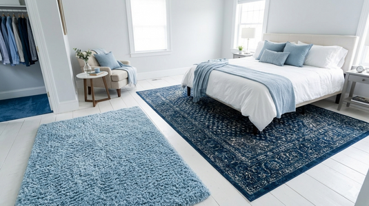 Best Place to Buy Blue Rugs and Carpet for Bedroom in India