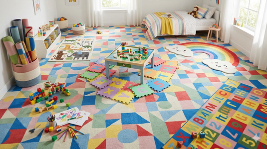 Best Place to Buy Multi Color Rugs and Carpet for Kids Room in India
