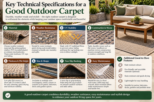 What Are the Key Technical Specifications for a Good Outdoor Carpet?