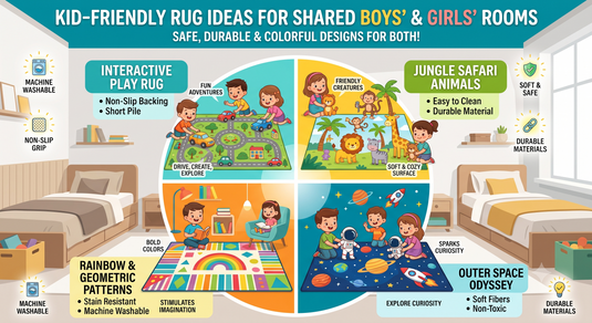Kid-Friendly Rug Ideas for Shared Boys’ and Girls’ Rooms