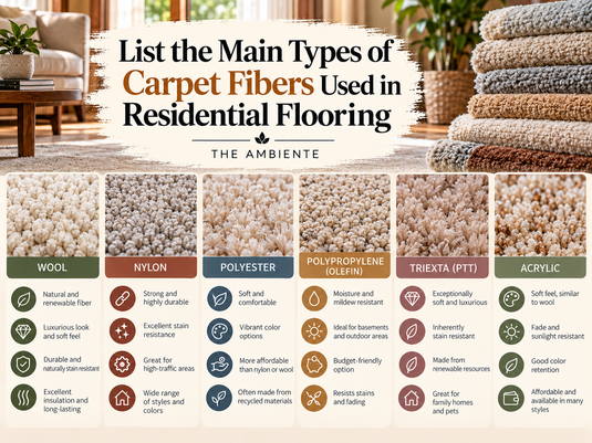 Main Types of Carpet Fibers Used in Residential Flooring