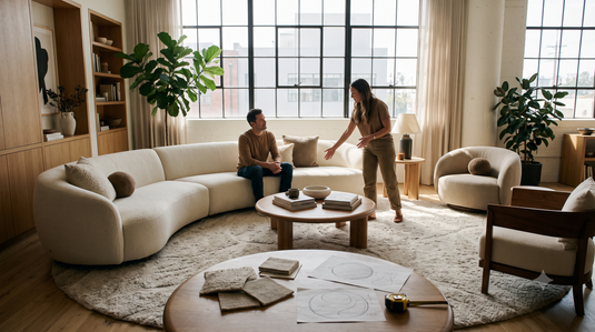 Rugs for Curved Sofas: Shape, Size and Placement