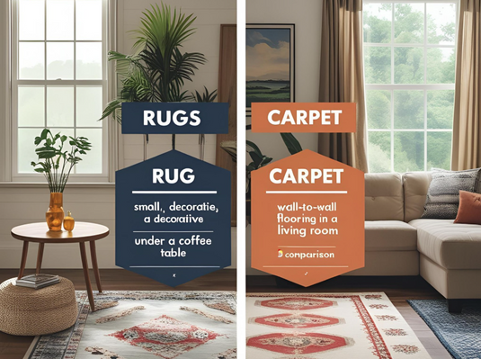 What is the Major Difference Between Rugs and Carpet?