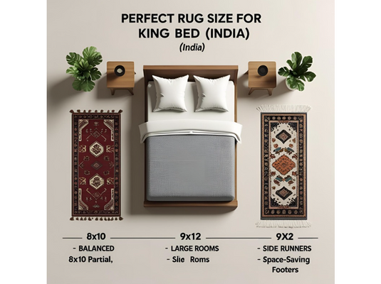 Perfect Rug Size for a King Bed in India – Your Complete Guide