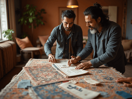 What are some luxury handmade carpet brands available in Delhi?
