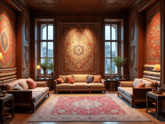 What are some stores with luxury handmade carpets in Delhi?