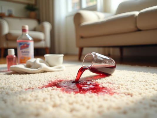 What is the Best Way to Get Red Wine Stains Out of a Rug?