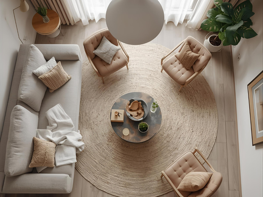 Best Place to Buy Round Rugs for Living Room in Pune – Elevate Your Space with Handcrafted Elegance