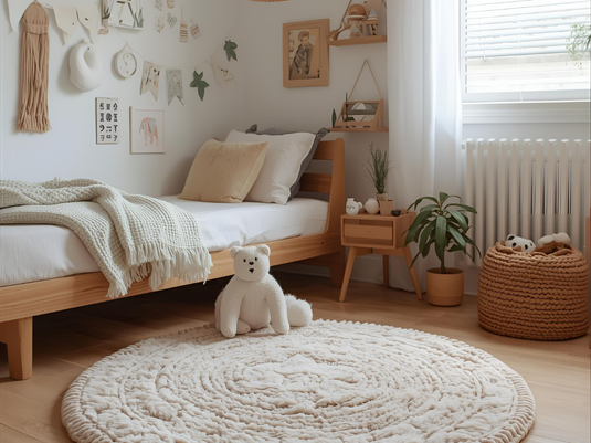 I want something for my kids’ room that’s soft and warm but easy to clean.