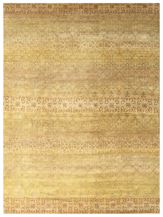The Ambiente7160_ Gold Hand Knotted Wool Rugs