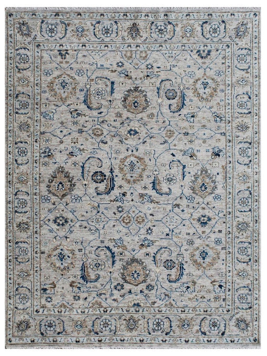 The Ambiente Agr_1 Grey Bamboo Silk Hand Knotted Rugs
