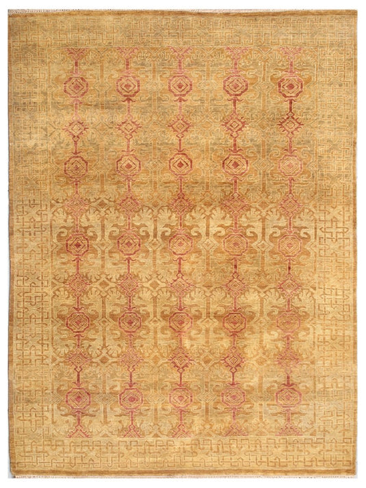 The Ambiente Al_643 Ruby Elegance Transitional Hand Knotted Wool Rugs
