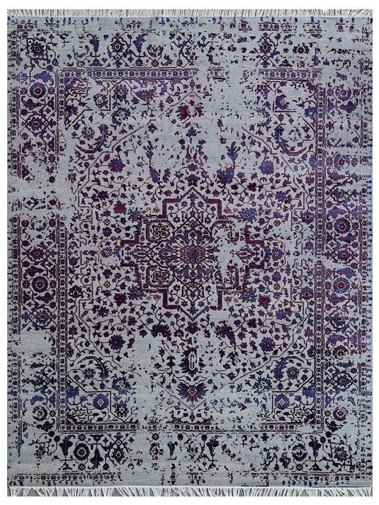 The Ambiente Assorted_red Red Baroque Hand Knotted Bamboo Silk Rugs
