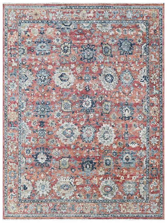 The Ambiente Bc_122 Ox Rust Handknotted Wool Rugs