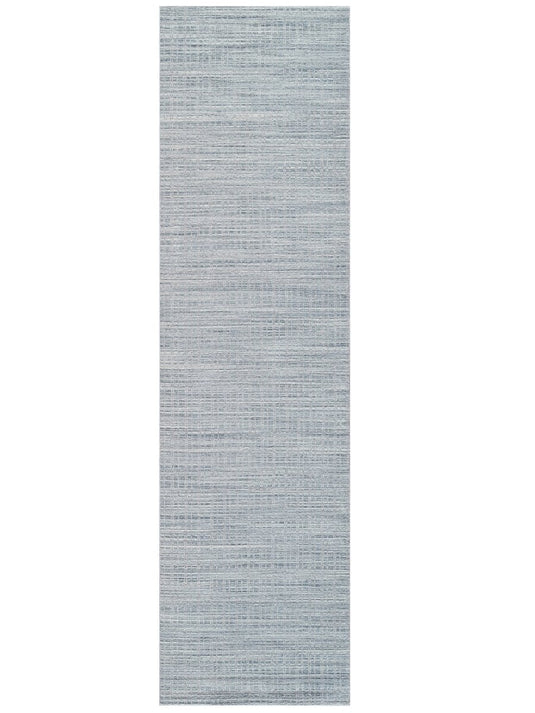 The Ambiente Bfi_3 W Grey Strings Modern Geometric Handloom Wool &amp; Bamboo Silk Rugs