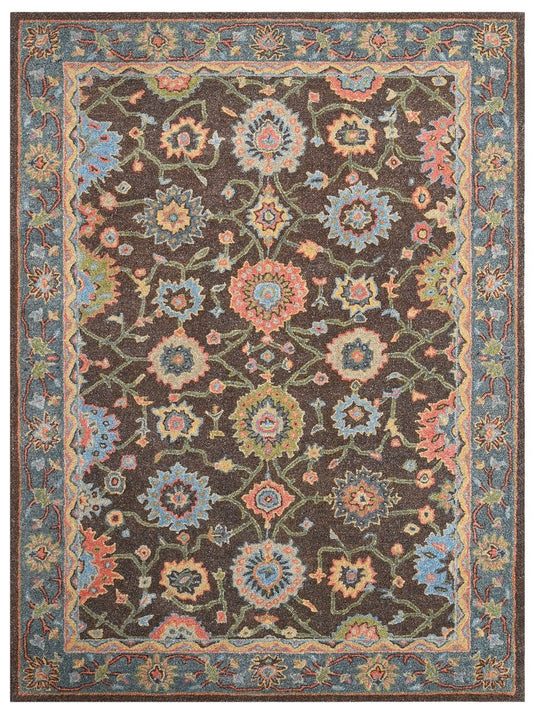 The Ambiente Btf_02 Brown Bamboo Silk Hand Knotted Rugs