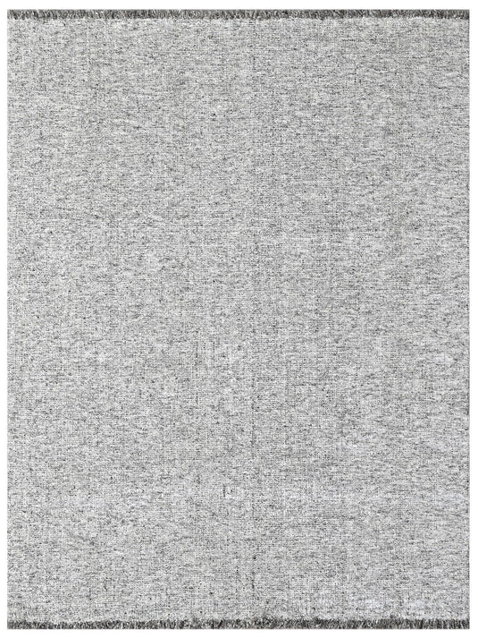 The Ambiente Covs_1 Silver Strings SOLID Textured Handloom Wool &amp; Bamboo Silk Rugs