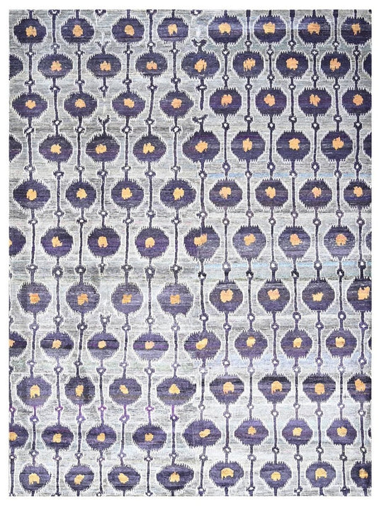 The Ambiente Db_153 A Multi Color Floral Hand Knotted Sari Silk Rugs