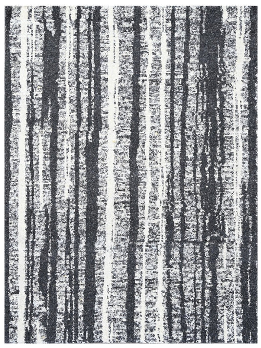 The Ambiente Du_11 Grey Bamboo Silk Hand Knotted Rugs