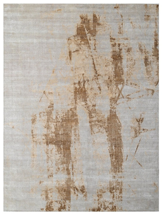 The Ambiente El_101 Beaver Bamboo Silk Hand Knotted Rugs