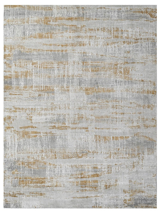 The Ambiente El_45 Mustard Bamboo Silk Hand Knotted Rugs